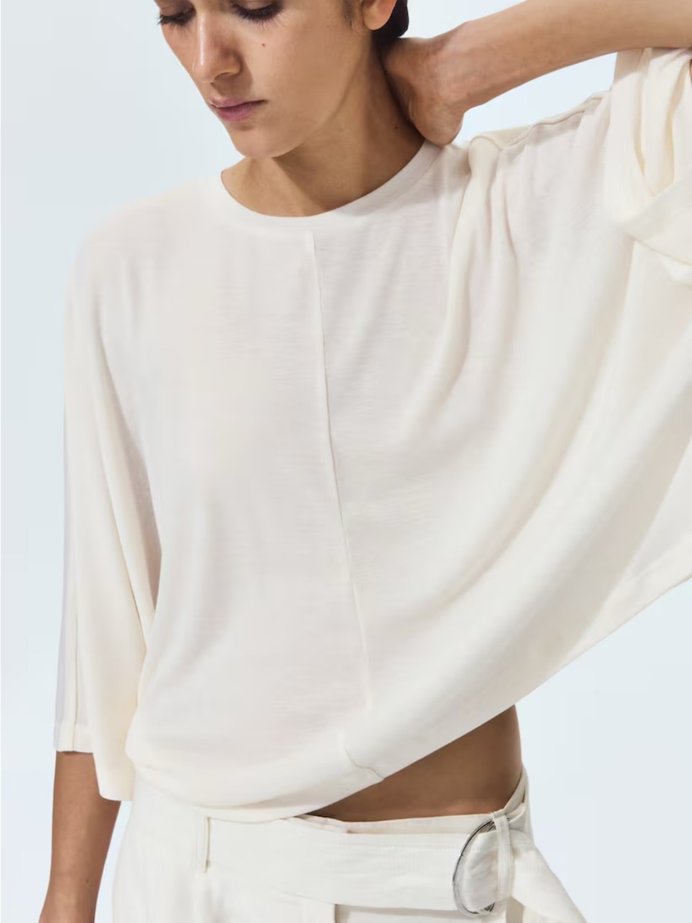 H&M Cream Batwing Sleeve Blouse